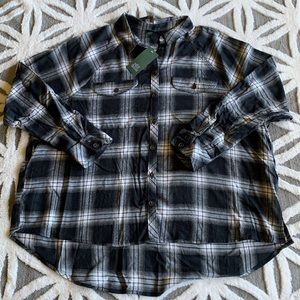 Wild Fable Black Plaid Flannel Shirt size XL